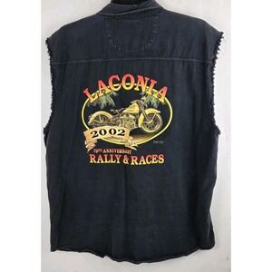 Vtg 2002 79 Annual Laconia NH Bike Week Rally and‎ Race Sleeveless Shirt 3XL